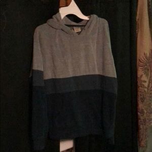 Zumiez brand tricolor hoodie sweatshirt